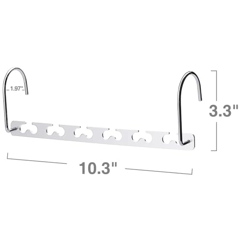 HOUSE DAY Kleiderbügel Platzsparende rutschfeste Schrank Organizer 8Stück aus Metall für Schwere Kleider L26cm