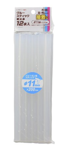 高儀 グルースティック 透明 φ11mm×200mm 12本入 EARTH MAN φ11mm用グルーガン対応 接着 固定 貼り付け たかぎ