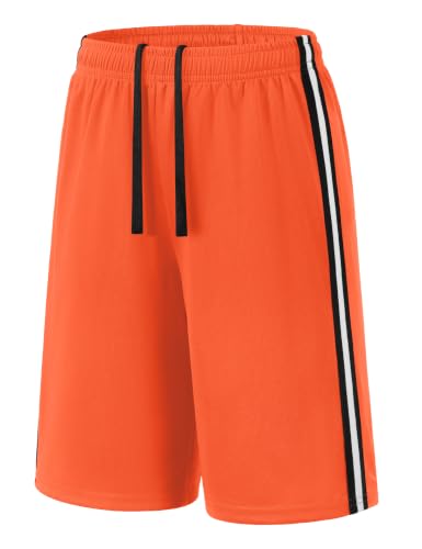 Image of Somaibo Boys Athletic Shorts, Kids Basketball Quick Dry Mesh Short for Youth Soccer Gym Sports Running