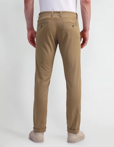 Image of Arrow Men's Mid Rise Slim Fit Casual Trouser