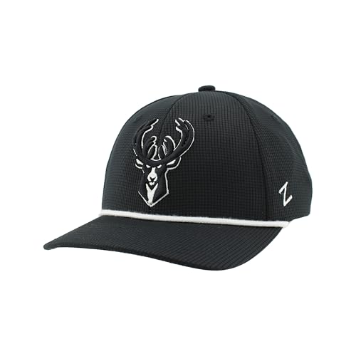 Milwaukee Bucks NBA Officially Licensed Rope Hat Snapback Backspin Contrast Black
