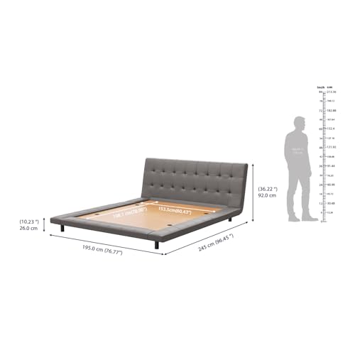 Image of Wakefit Somora Queen Size Non Storage Upholstered Bed
