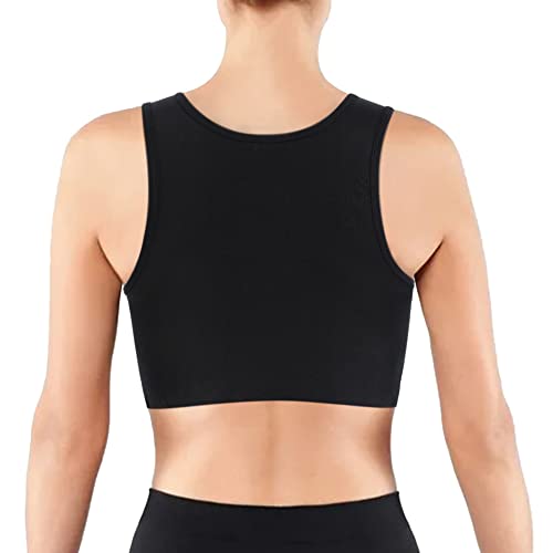 Junlan Women Transgender Tomboy FTM Chest Binder Elastic Breathable Bra Pullover Tank Top