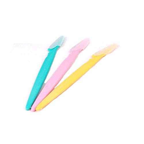 Myhouse 3pcs Eyebrow Razor and Facial Razor with Precision Cover Multipurpose Beauty Tools
