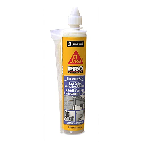 SIKA - Adhésif ancrage - Sika AnchorFix-1 - Gris clair - 2 composants - Durcissement rapide - 300 mL