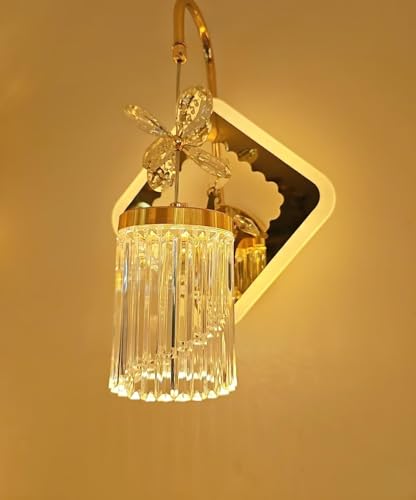 Image of BrightLyt Wall Lights for Living Room, Home Decoration Wall Lamps for Bedroom /Bathroom, Mirror Side Wall Scone Fixtures (Gold Electroplated) (Natural, Warm, Cool White) (WL75 1P)