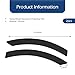 Zosgrew 2PCS Car Wheel Tire Eyebrow Strips, Silicone Anti Fender Potector, Universal Fender Flare Arch Lip Trim Strips, Self Adhesive Body Edge Protector, for Most Cars (Black)