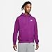 Nike Sportswear Club Fleece Pullover Hoodie (Viotech/Viotech/White, BV2654-503) Size XX-Large