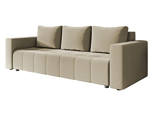 Schlafsofa mit Bettkasten und Schlaffunktion Radkon, 3 Sitzer Sofa mit...