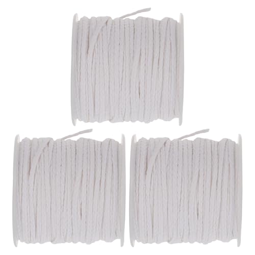 3 rollos de mechas trenzadas de algodón para velas