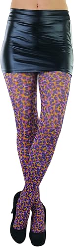 Image of ToBeInStyle Women's Vibrant Multicolor Animal Print Pantyhose Assorted Hosiery