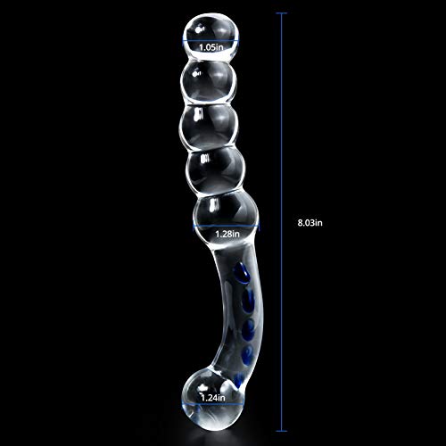 T-Explorer Crystal Glass Dildo Penis Anal Beads Butt Plug Masturbation Personal Massager G-Spot Stimulation Adult Sex Toy For Women #TOP4