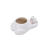 Macetero Forma de cerámica Forma de dibujos animados linda plantas en maceta de escritorio Expresión en maceta Gato Planta de gato Pote de escritorio Decorar un pequeño adorno Macetas ( Color : A5 )