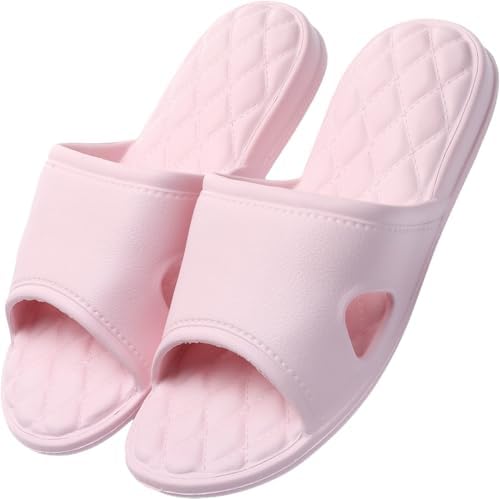 （04:30時点） [IZWFH] スリッパ 室内 サンダル 抗菌防臭素材 静音 滑り止め 超軽量 ルームシューズ 男女兼用 ピンク 22.0-23.0cm