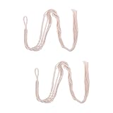 BESTonZON 2 Piezas Cesta Colgante para Maceta Colgador De Pared para Plantas Decoración De Macramé Bolsa De Red para Maceta Colgador Decorativo para Plantas Cuerda Colgante Macetero