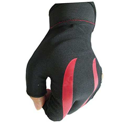 CORHAD Snooker Billiards Glove 3 Finger Half Finger Glove for Pool Stretchable Nylon