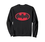 BILBMN00231 DC Comics Batman Red Infill Logo Sweatshirt