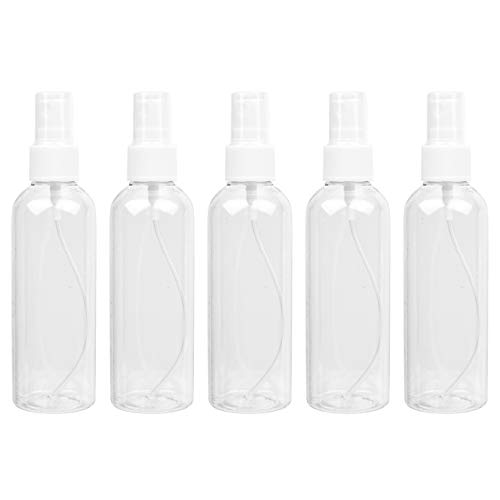 Preisvergleich Produktbild DEDC Sprühflasche Transparente Leer Feinen Nebel Sprühflasche Reise - Plastik Parfümzerstäuber Leer Sprühflasche-Zerstäuber Flaschen für Reisen (100 ml 5 pcs)