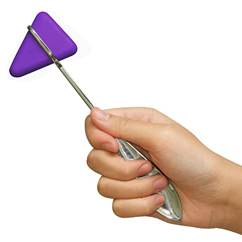 DEXSUR Taylor Tomahawk Reflex Hammer – 8" Chrome-Plated Handle, Durable PVC Bumper, Stainless Steel, Accurate Reflex Testing Tool for Medical Professionals - Purple - Thumbnail 7