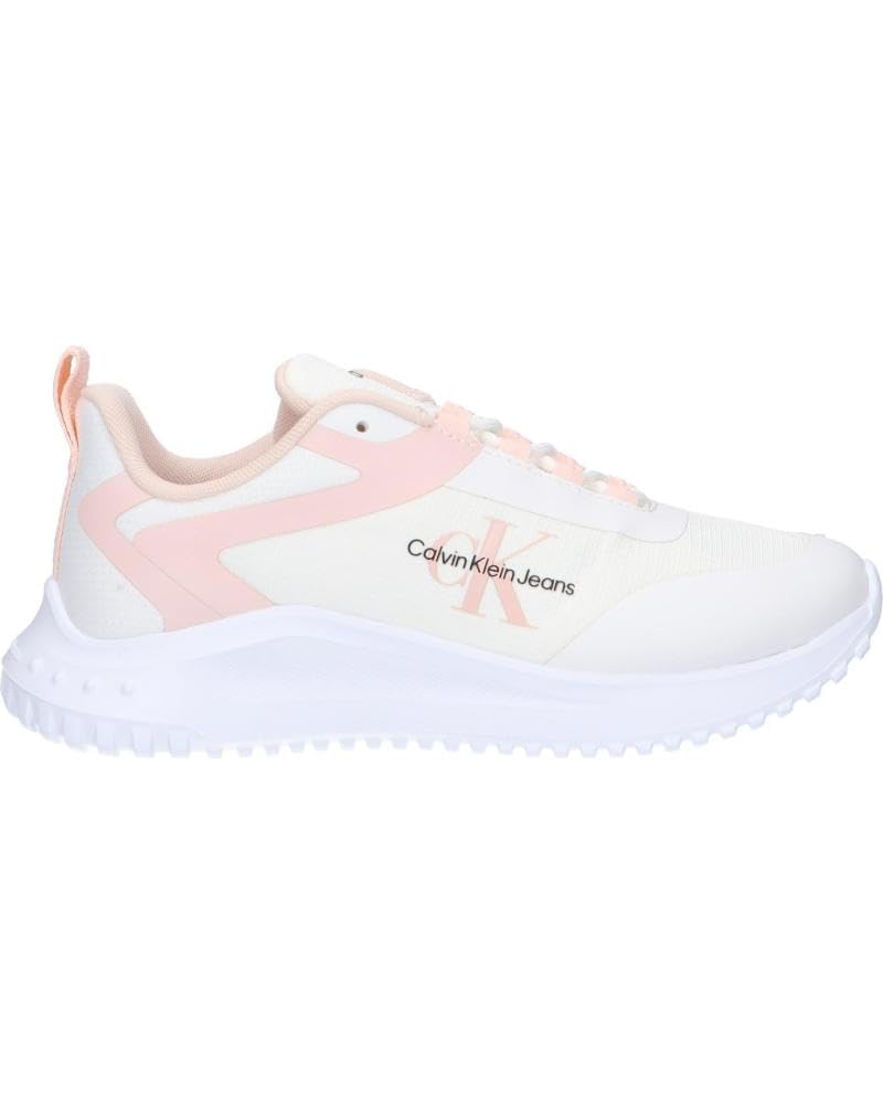 Calvin Klein Zapatillas Deporte Yw0yw01442 Eva Runner Low 01u Bright White-Peach Blush 37 para Mujer
