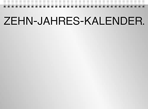 BRUNNEN Zehnjahres-Kalender 2024 1 Seite = 12 Monate A4 quer silberfarben