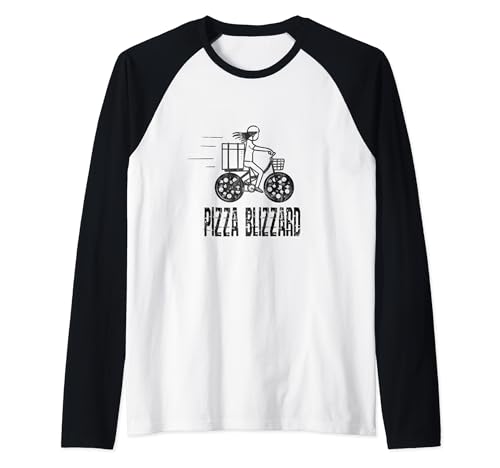 Pizza Blizzard Pizza Messenger Pizza Service E-Bike Bicycle Courier Raglan