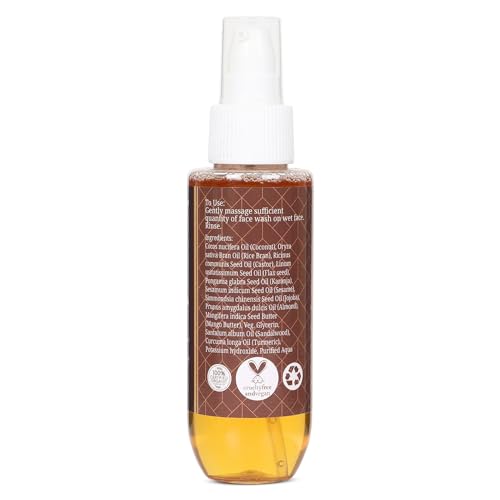 Image of Rustic Art Organic Sandal Face Wash for Detanning | Reduce Acne, Blemishes, Whiteheads | 100ml (Pack of 2) | Reduce Acne, Blemishes, Whiteheads