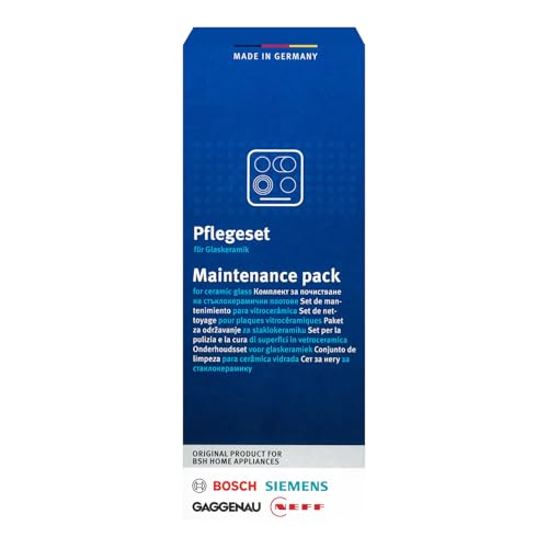 Bosch/Siemens 6900311502 Pflegeset für Glaskeramik-Kochfelder, besteht aus 1x 250 ml Glaskeramikreiniger, Metallschaber und Reinigungstuch Original Nr.: 311502