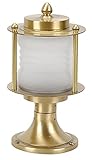 Matériau: laiton, verre Lampadaire de chemin résistant aux intempéries MYKO E27 jusqu\'à 18 W - En laiton et verre - L16 cm - 2C4A1F8528, cuivré, Höhe 29cm, E27 230.00volts