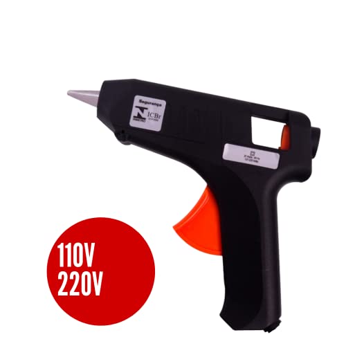 Pistola de cola quente profissional bivolt 110v e 220v com 5 refis de cola incluso envio rápido