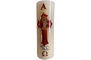 6" L x 2" W Cirio Pascual 1/4K Paschal Candle #18484 Semana Santa