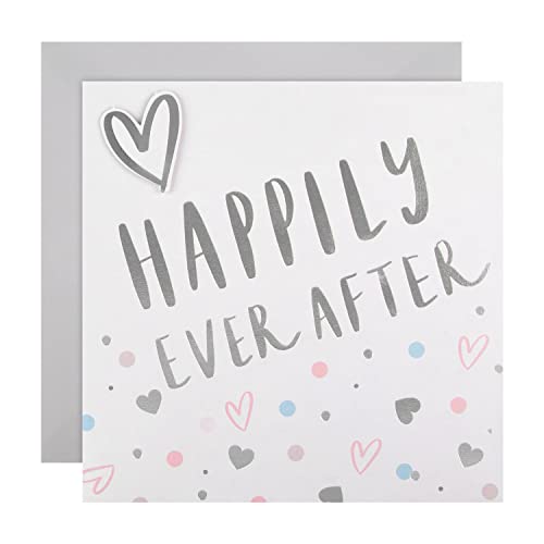 Hallmark Large Wedding Card - Contemporary 'Just Married' Text Design