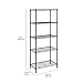 Amazon Basics 5-Shelf Multipurpose Adjustable Steel Garage Shelving Unit, Storage Rack for Kitchen, 200 lbs Per Shelf, Easy Assembly, 13.4