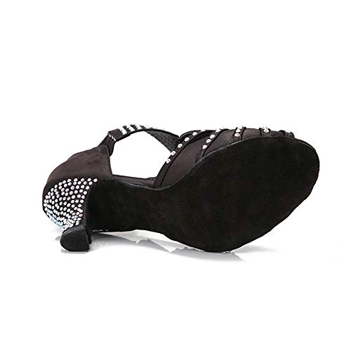 Image of TTdancewear Women Rhinestone Dance Shoes Ballroom Latin Salsa Bachata Performance Dance Dancing Shoes