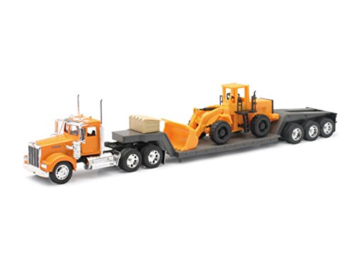 New Ray Die-Cast Truck Replica - Kenworth W900 with Front Loader, 1:32 Scale,...