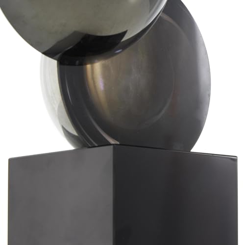 Escultura Decorativa de Vidrio Abstracta 6" x 4" x 18" Negro miniatura 5
