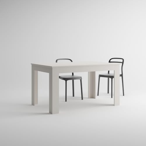 Miniatura 6 de Mobili Fiver, Mesa De Cocina Extensible Easy, Color Fresno Blanco, Made In Italy