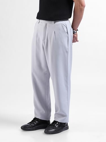 Image of The Indian Garage Co Men Loose Tapered Solid Mid-Rise Stretchable Gurkha Pants