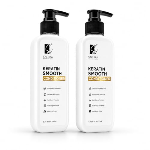 Image of Keratin Smooth Conditioner 400 ml, Repair for Reducing Hair Loss & Breakage, Upto 95% stronger hairs,Sulphate & Paraben free,Treatment For Dry & Frizzy Hair,Unisex Suitable for all hair types