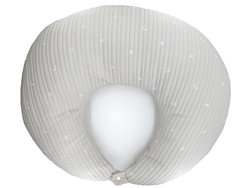 授乳クッション、授乳枕、サイズアップ、ボタンが付いている、ベビハグ 授乳クッション、綿100％、イブル、ベビークッション、多機能、出産祝い、抱き枕、妊婦、新生児、赤ちゃん、やや硬め、崩れにくい、水洗い可能、授乳用品、U字型、刺繍 topcharme