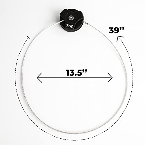 Bike Lock Roller Foldable Bicycle Cable Lock with Key Ideal for Bike, Electric Bike, Skateboards, Strollers, Lawnmowers - Retractable Lightweight Compact Bike Lock Made with Alloy Steel - Thumbnail 6