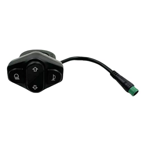 AMISENK Interruptor de señal de giro de 5 pines para scooter eléctrico, impermeable, botón de faro, accesorios de repuesto duraderos para kickscooter