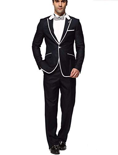 Costume de mariage pour homme et smoking chic deux pièces à revers pour soirée de gala