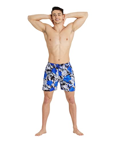Arena Men Beach Boxer Allover, Neon Blue Multi, XL - Image 3