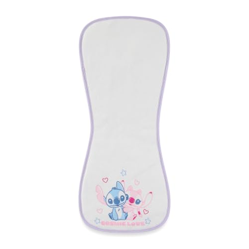 Image of Disney Baby Stitch Angel Burp Cloths 3 Pack 20 inch x 10 inch Burping Rags Infants