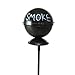 WHW Whole House Worlds Smoke Ashtray Garden Stake, Lidded Dome with Pedestal Base, BBQ Grill Party Style, Black Lacquered Iron,5 Diameter x 44 1/2 H inches