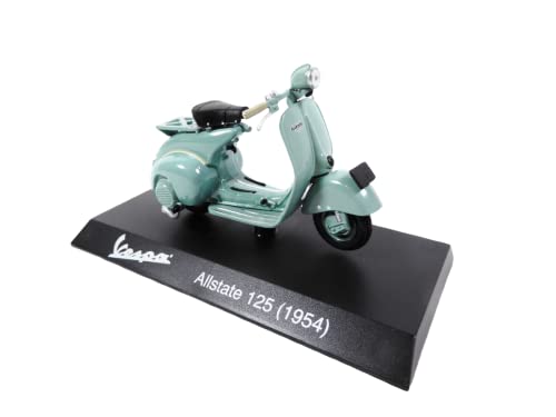 OPO 10 - Scooter Miniature de Collection 1/18 Compatible avec Piaggio Vespa Allstate 125 Vert-Bleu - 1954 - Ves0061