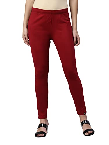 Image of TWIN BIRDS Regular Fit Cotton Blended Fabric Sleek Ethnic Knitted Kurti Pant with Functional Pocket for Women