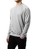 Ma Croix Mens Premium French Terry Crewneck Sweatshirt (Large, 1hc18_Heather Gray)