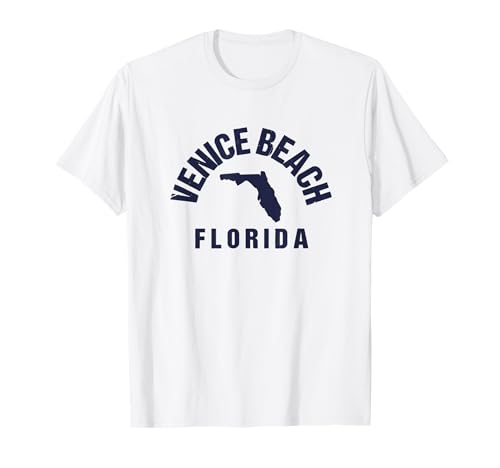 Authentic Venice Beach FL Image Appealing Venice Azure Blue T-Shirt